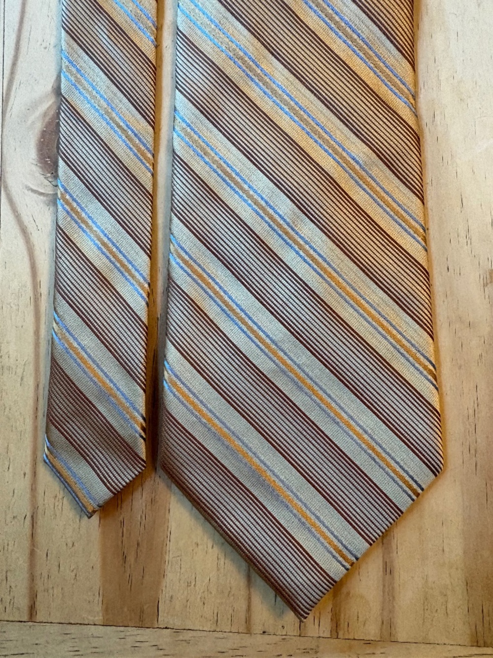 Vintage Claiborne 100% Silk Striped Tie